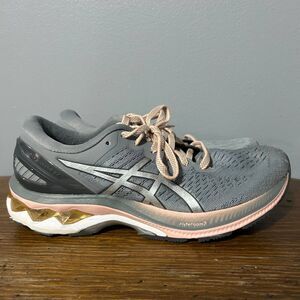 Asics Gel-Kayano 27 Running Athletic Shoes Women's US 8.5 Gray Lace Up 1012A649
